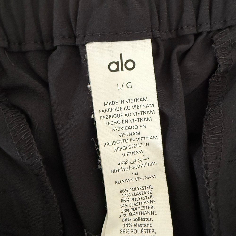 ALO Yoga Black Wide Leg Pants regular Large - Picture 4 of 4